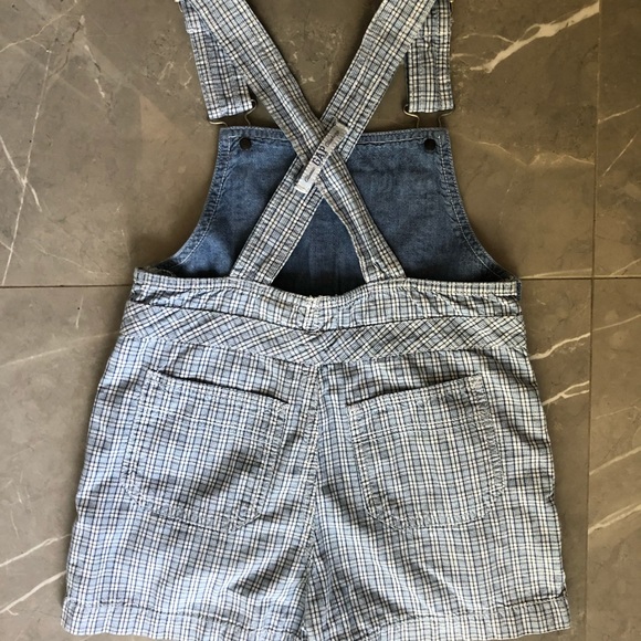 GAP Kid’s plaid overalls - Picture 2 of 3